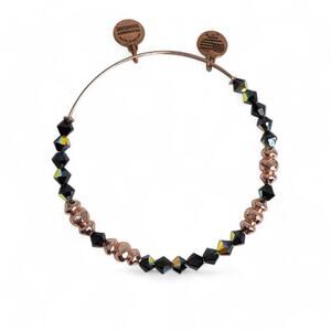 Alex and Ani Rose Gold Joy Swarovski Crystal Beaded Bangle Bracelet